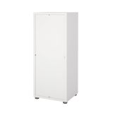 Libreria Theophane, Scaffale da ufficio, Mobile portalibri, Biblioteca, 40x47 h113 cm, Bianco