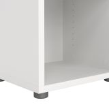 Libreria Theophane, Scaffale da ufficio, Mobile portalibri, Biblioteca, 40x47 h113 cm, Bianco