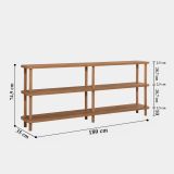 Libreria Valara, Scaffale da ufficio, Mobile portalibri, Biblioteca, 180x35 h75 cm, Quercia