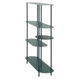 Libreria Verde Ottanio 5 Ripiani Installazione a Terra 11x40x132h cm, Utilizzabile Come Divisorio Locale - Gana