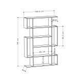 Libreria verticale antracite e beige 110x161h cm - Agamermis