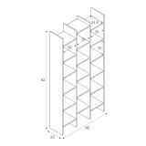 Libreria verticale bianca 96x192h cm - Areca