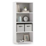 Libreria verticale bianca e cemento 60x130h cm - Aky