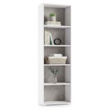 Libreria verticale bianca e cemento 60x195h cm - Allevien
