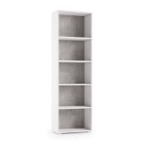 Libreria verticale bianca e cemento 60x195h cm - Allevien