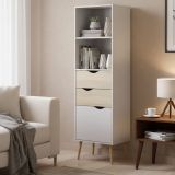 Libreria verticale bianca e quercia 50x171h cm - Assesor