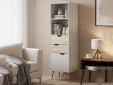 Libreria verticale bianca e quercia 50x171h cm - Assesor