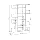 Libreria verticale bianca e rovere 120x171h cm - Artich