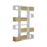 Libreria verticale bianca e rovere 120x171h cm - Artich