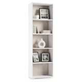 Libreria verticale bianca e rovere 60x195h cm - Allevien