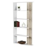 Libreria verticale bianca e rovere 90x180h cm - Eolo