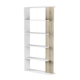 Libreria verticale bianca e rovere 90x180h cm - Eolo