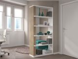 Libreria verticale bianca e rovere 90x180h cm - Eolo