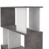 Libreria verticale cemento e bianca 80x173h cm - Arg