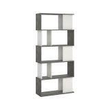Libreria verticale cemento e bianca 80x173h cm - Arg