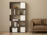 Libreria verticale cemento e bianca 80x173h cm - Arg