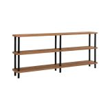 Libreria verticale nera e quercia 180x74h cm - Thuja