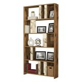 Libreria verticale noce e bianca marmo 90x180h cm - Scapolita