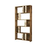Libreria verticale noce e bianca marmo 90x180h cm - Scapolita