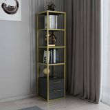 Libreria verticale oro e antracite 39x169h cm - Arsim