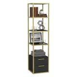 Libreria verticale oro e antracite 39x169h cm - Arsim