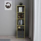 Libreria verticale oro e antracite 39x169h cm - Arsim