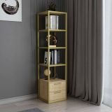 Libreria verticale oro e quercia 39x169h cm - Arsim