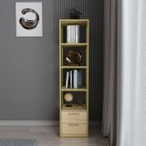 Libreria verticale oro e quercia 39x169h cm - Arsim