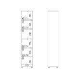 Libreria verticale quercia 47x221h cm - Pabuk