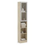 Libreria verticale quercia e bianca 40x203h cm - Greg
