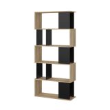 Libreria verticale quercia e nera 80x173h cm - Arg
