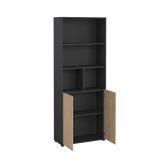 Libreria verticale rovere e grigia 79x204h cm - Arancio