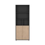Libreria verticale rovere e grigia 79x204h cm - Arancio
