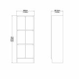 Libreria Violette, Scaffale da ufficio, Mobile portalibri, Biblioteca, 41x27 h107 cm, Bianco