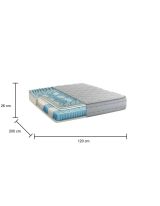 Materasso anti umidità piazza e mezza 120x200 in Memory Foam sfoderabile - Alona