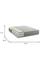 Materasso matrimoniale Sharon, Ortopedico in Memory Foam e Micromolle insacchettate, 100% Made in Italy, Anti acaro e Anallergico, Cm 160x190h37