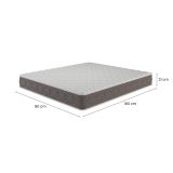 Materasso Singolo Bianco Grado Rigidità 6.5-10 Misura Rete Compatibile 80x190 cm 190x80x21h cm, Singolo Made in Italy - Gaggiano