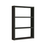 Mensola Albali, Scaffale, Ripiano a muro, Scaffalatura multiuso, 43x9h60 cm, Nero