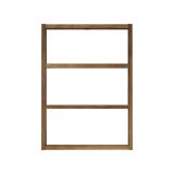 Mensola Albali, Scaffale, Ripiano a muro, Scaffalatura multiuso, 43x9h60 cm, Noce