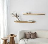 Mensola Alnila, Scaffale, Ripiano a muro, Scaffalatura multiuso, 100x25h3 cm, Quercia