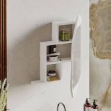 Mensola Azmidi, Scaffale, Ripiano a muro, Scaffalatura multiuso, 60x13 h75 cm, Bianco