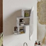 Mensola Azmidi, Scaffale, Ripiano a muro, Scaffalatura multiuso, 60x13 h75 cm, Grigio
