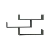 Mensola Azura, Scaffale, Ripiano a muro, Scaffalatura multiuso, 122x22h67 cm, Antracite