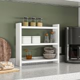 Mensola Bianco 2 Ripiani 44x10x40h cm - Rizza