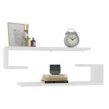 Mensola Bianco 2 Ripiani 60x20x15h cm - Vallarsa