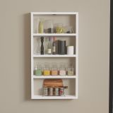 Mensola Bianco 4 Ripiani 43x9x80h cm, - Cervasca
