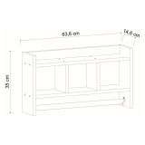 Mensola Bianco 4 Ripiani 64x15x35h cm - Cortale