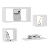 Mensola Bianco 4 Ripiani Modulabile,set da 4 Mensole 24x15x44h cm, - Lisignago