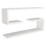 Mensola Bianco 4 Ripiani set da 2 Mensole 60x15x18h cm, - Savogna