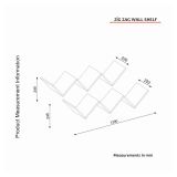 Mensola Bianco 6 Ripiani set da 2 Mensole 129x22x50h cm - Palata